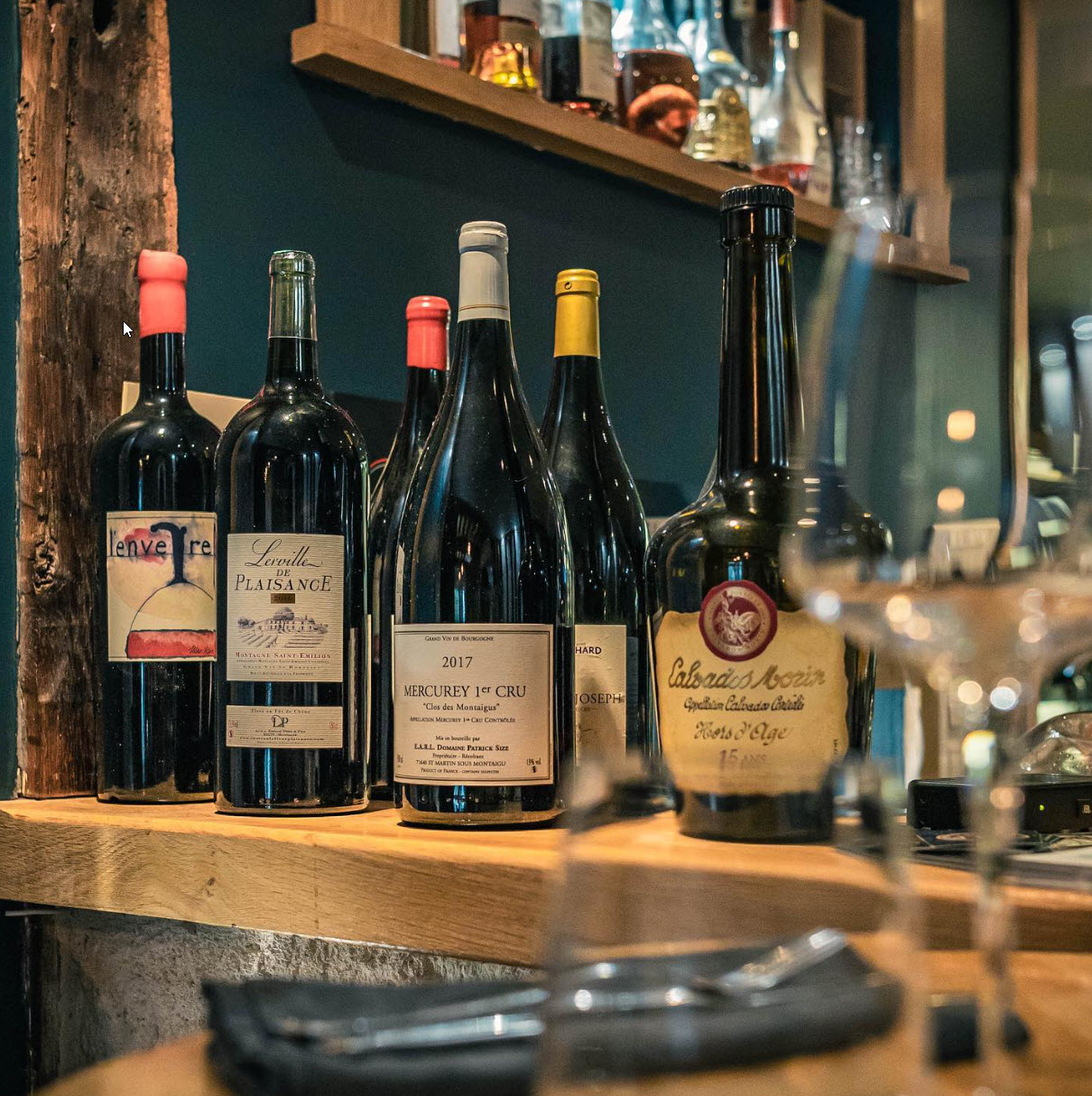 Sélection de vins de la cave de l'Auberge Saint Maclou